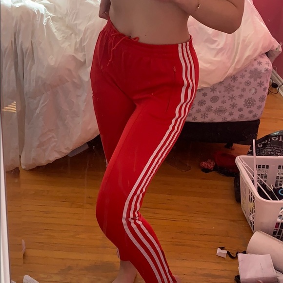 red adidas track pants - Picture 3 of 3